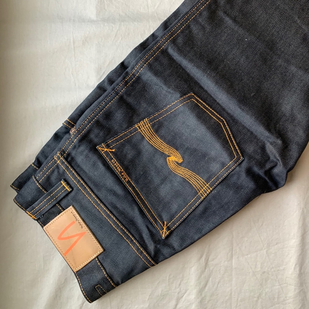 Nudie Jeans Slim Jim sz 28 raw denim dry organic